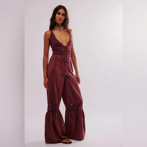Free People Pants - Free People Freya Crochet Jumpsuit, NWT, size XS